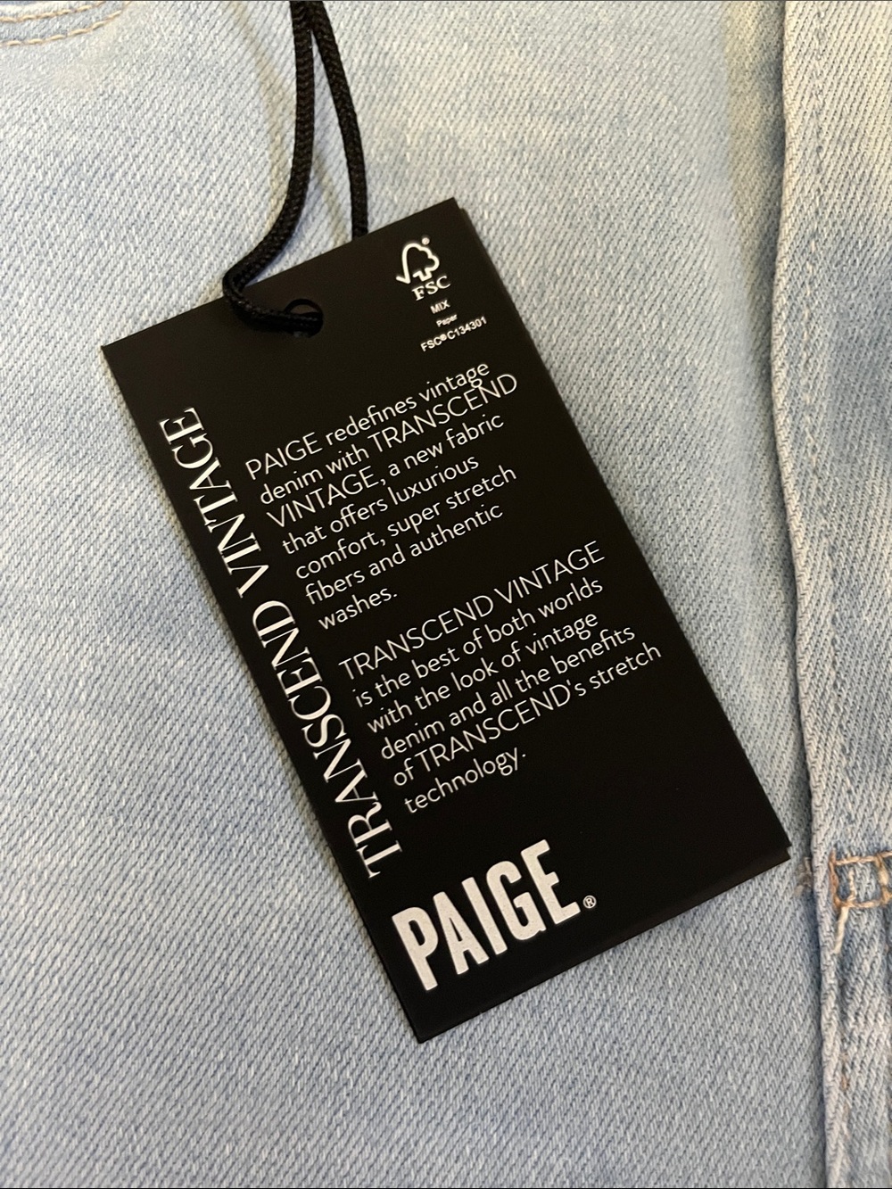 Paige Heston slim high rise 30 transcend vintage 30 new starman - Picture 6 of 7